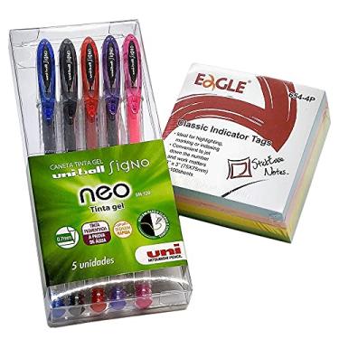 Imagem de 5 Canetas Signo Neo Uni-ball + Stick Ease Note Eagle 75x75