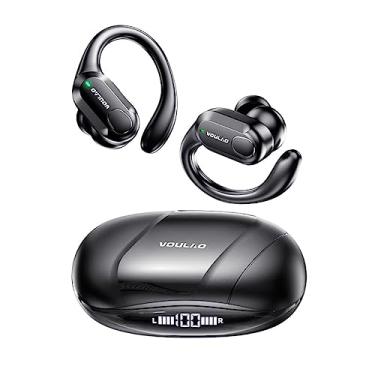 Imagem de Fone de Ouvido Bluetooth 5.3 sobre a orelha Esportivo Sem Fio com Caso de Carregamento TWS Estéreo com cancelamento de ruído Voulao VT80 - Preto