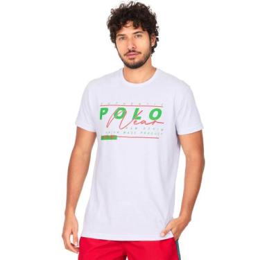Imagem de Camiseta Masculina Estampa Authentic Brand Polo Wear Branco