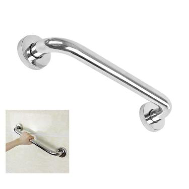 Imagem de Alça de Apoio Inox Barra 30cm Segurança Idoso Gestante Banheiro Box Parede Suporte Acessibilidade