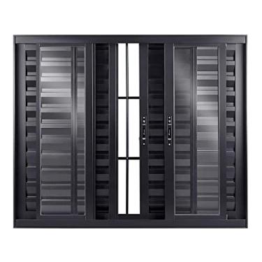 Imagem de Janela de Alumínio Veneziana de Correr 120x150x12cm 6 Folhas Vidro Liso Topsul Esquadrisul