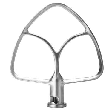 Imagem de Batedor plano de aço inoxidável para batedeira KitchenAid de 4,5 qt-5qt com cabeça inclinada, resistente e pode ser lavada na lava-louças, adequada para mixer KitchenAid Classic e Artisan Series Mixer