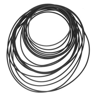 Imagem de HOMSFOU 50 peças, gravador, cinto, cassete, gravador, correias de transmissão, fita cassete, toca-discos, cintos de transmissão, cintos de reprodução, cintos de couro de substituição, cintos de