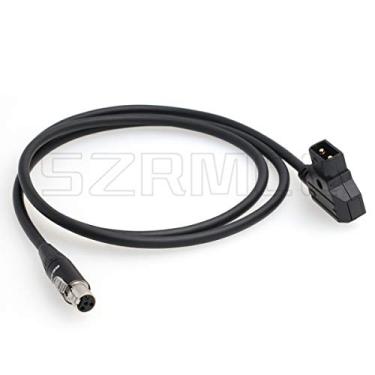 Imagem de SZRMCC TVLogic VFM Monitor Alphatron EVF Cabo de alimentação D-tap 2 pinos macho para Mini XLR 4 pinos fêmea (cabo reto)