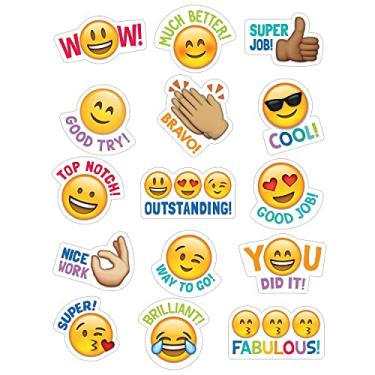 Imagem de Adesivos de emoji divertidos CTP, adesivos de emoji para estudantes, conjunto de 75, 2,54 cm x 2,54 cm cada (Creative Teaching Press 4143)
