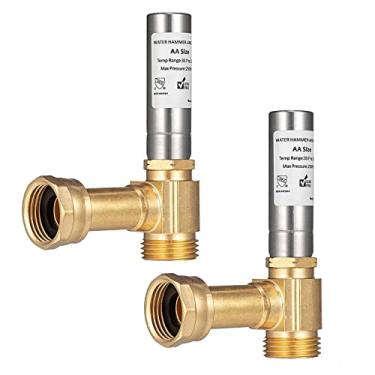 Imagem de (Pacote com 2) Lidertik Máquina de Lavar Martelo de Água 3/4 Absorve Choque e Reduz Ruído Lavadora de Roupa Válvula de Bater Mangueira de Jardim Pia Inline LI-Lava-louças Y241-11-11-A (pacote com 2)