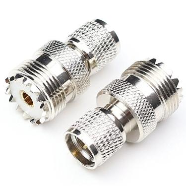 Imagem de Conector adaptador ANHAN Mini UHF macho para UHF fêmea SO239 PL259 uhf para Mini uhf 2 pacotes