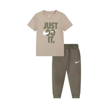 Imagem de Nike Conjunto de camisa e jogger de manga curta para meninos, elástico durável e leve, O(86l307-e6f)g, 7