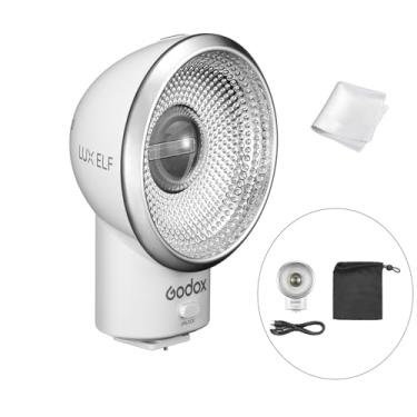 Imagem de Godox Lux Elf Retro Camera Flash, GN6 CCT 6000K ± 200K, Controle Óptico S1/S2, 5 Níveis de Flash para Câmeras FUJIFILM, Canon, Nikon, Olympus, Sony, Inclui Cabo de Carregamento USB-C