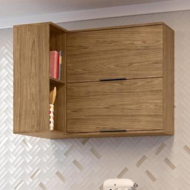 Imagem de Armário Aéreo de Canto 2 Portas Basculante 2 Nichos Toscana