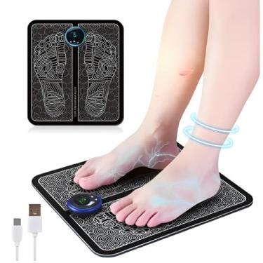 Imagem de Massageador de pé EMS para remodelar as pernas, massageador elétrico EMS para pés, estimulador muscular, recarregável por USB, pulsos, de baixa frequência, massagem e circulação dos pés, máquina corporal.