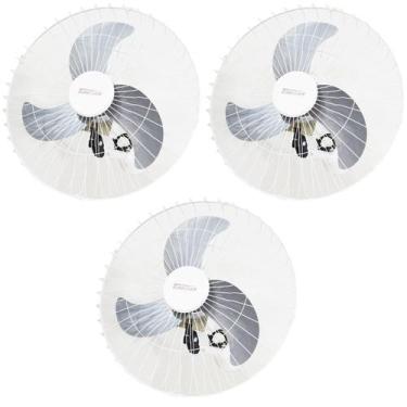 Imagem de Kit 3 Ventiladores Parede 60cm 200W Industrial Turbo Turbão 3 Pás Bivo