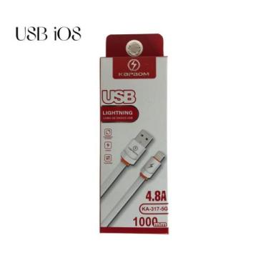 Imagem de Cabo Carregador Usb Celular Ios Turbo 4.8a - kapbom