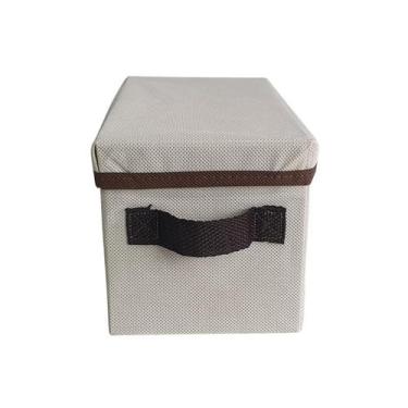 Imagem de Caixa Organizadora Com Tampa Dobravel Clouset Guarda Roupa Escritório 
