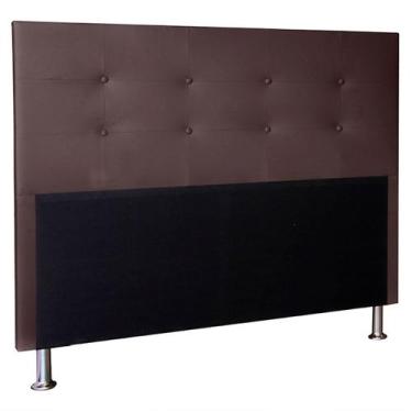 Imagem de Cabeceira Casal 140cm Cama Box Estofada Quarto Com Pés Inclusos - Dal 