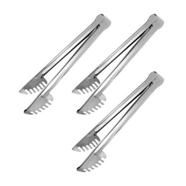Imagem de Kit 3 Pegador Massa Longo 29cm 100% Inox para Self Service - SQ Só Qua
