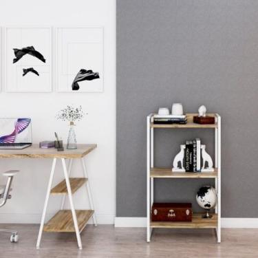 Imagem de Estante para Livros Industrial 104cmx60cm 3 Prateleiras Kuadra - Compa