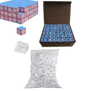 Imagem de Kit 4 Kg Giz Branco + 4 Cx Giz Azul (c/144pçs)sinuca Bilhar - Tacoland