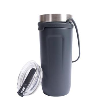 Imagem de JINSENHUI Caneca de café de viagem com tampa - caneca de café stanley perfeita para amantes de café em movimento (preto)