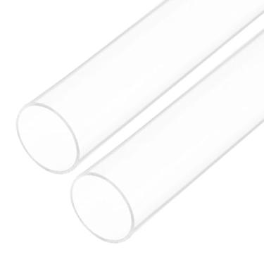 Imagem de Rebower Tubo rígido de plástico transparente de 20 cm 36 mm x 40 mm (1,4" x 1,6") tubo de acrílico redondo de policarbonato, [para encanamento, hidráulica, aquário, bricolage] - 2 peças