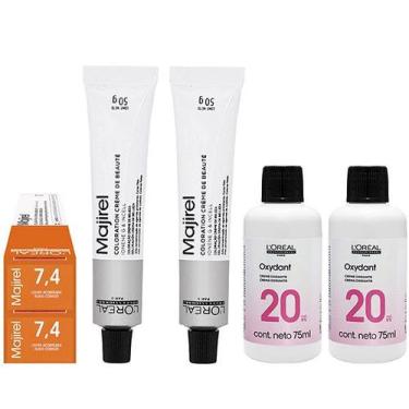Imagem de Loreal Kit 2 Coloração Majirel 7.4 Louro Acobreado 50g + 2 Água Oxigen