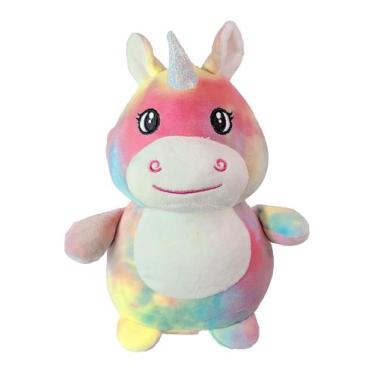 Imagem de Unicórnio De Pelúcia Colorido Plush Olho Bordado 23Cms - Fizzy