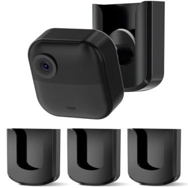 Imagem de Suporte para câmera Blink sem parafusos, sem furadeira para Blink Outdoor 4/Blink Mini/Blink Mini 2, suporte de parede para câmera Blink Outdoor e interna, fácil de instalar, pacote com 3 (câmera