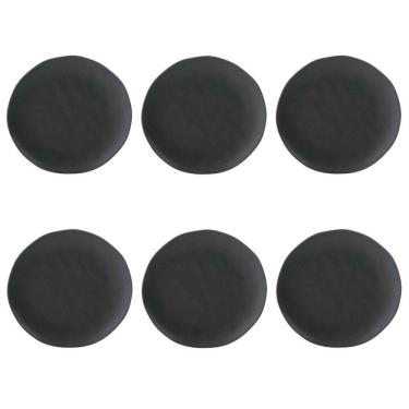 Imagem de Conjunto De Pratos Rasos 06 Peças Orgânico Preto Matte Porto Brasil