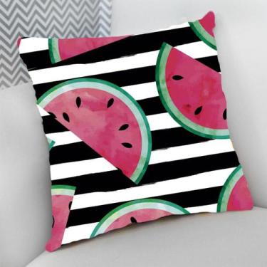 Imagem de Almofada Decorativa Cheia c/ Zíper 40x40 Coleção Estampas Frutas - Del