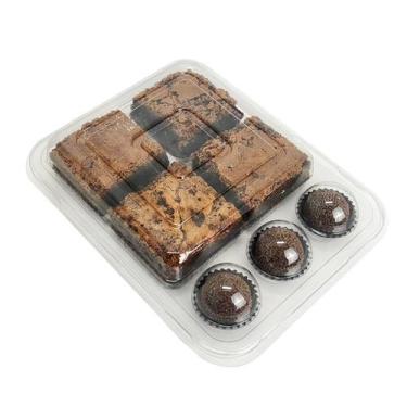 Imagem de Blister 3 Brigadeiros e 4 Fatia de Bolo - Cristal - 5 unidades - Rizzo