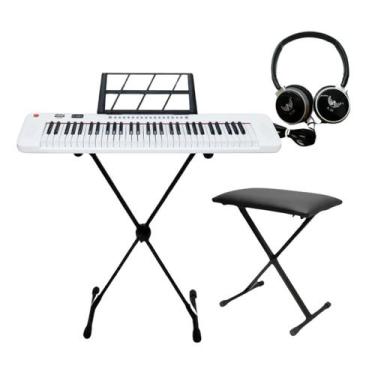 Imagem de Kit Completo Teclado 61 Teclas Waldman WTS-100, WTS-100 WH