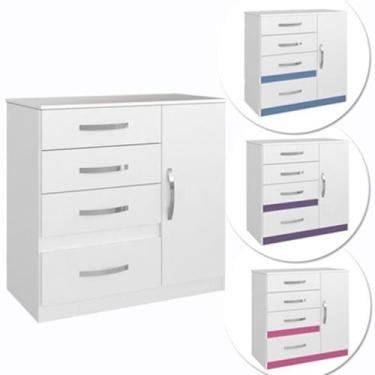 Imagem de Cômoda com Sapateira Moval Vênus - Cores Flex Branco/Lilás/Rosa/Azul