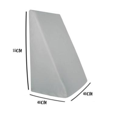 Imagem de Capa para Triângulo Suave Encosto 55x40x40cm 100% Algodão Cinza Arruma