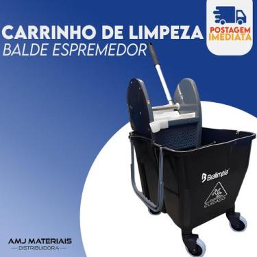 Imagem de Carrinho de Limpeza Balde Espremedor De Água 30 Litros - Bralimpia