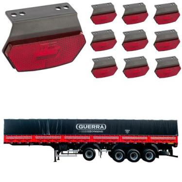 Imagem de 10 Lanterna Diamante Guerra LED Rubi c/ Suporte - Conect - DW Componen