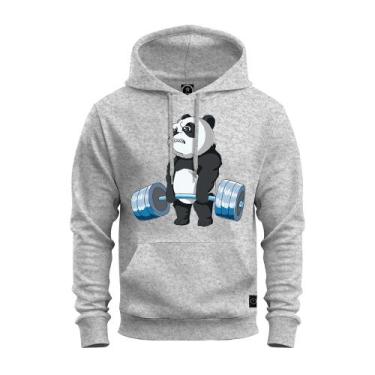 Imagem de Moletom Urso Pesos Estampado Agasalho Aconchegante - Nexstar, Cinza, M