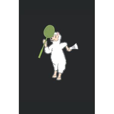 Imagem de Badminton Llama: Dot Grid Jounal ToDo Exercise Book or Diary 6" x 9" (15.24 x 22.86 cm) 120 pages