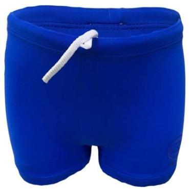 Imagem de Sunga Infantil Boxer Azul Surf Proteção Solar Uv 50 Natação Praia Piscina Banho Juvenil Kids FIltro-Masculino