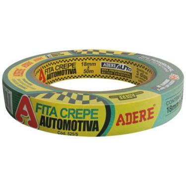 Imagem de Fita Crepe Profissional para Pintura Automotiva Verde 18 mm x 50 m Ade
