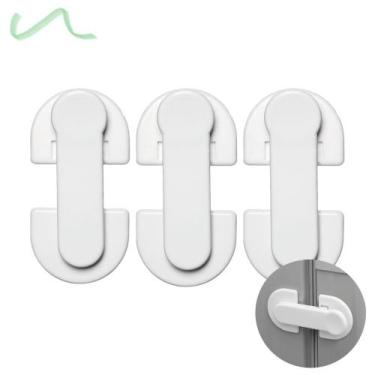 Imagem de Kit 3 Trava Porta De Geladeira Segurança Bebê Criança Ordene