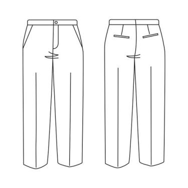 Imagem de Molde calça social masculina tamanho 36 44 by Marlene Mukai - EDITORA 