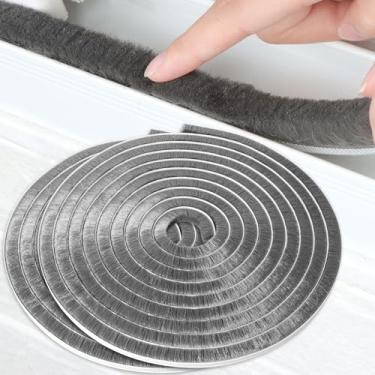 Imagem de MILEQEE Pacote com 2 Escovas de Vedação para Portas, 66 Pés No Total, Vedação de Feltro para Portas, Vedação para Janelas, Bloqueador de Correntes de Ar Autoadesivo, Vedação para P (Pacote Com 2 33 Pé