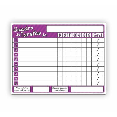 Imagem de Painel Magnético Quadro De Tarefas Super Nanny Roxo