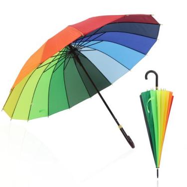Imagem de Guarda Chuva Arco Iris Grande Amplitude 16 Hastes Reforçado / 2070 - F