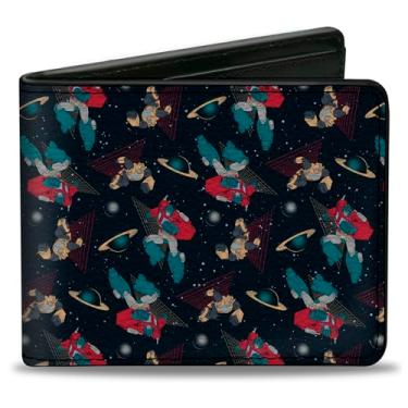 Imagem de Carteira Transformers, Bifold, Transformers Bumblebee e Optimus Prime Pose Collage preta, couro vegano, 4.0" x 3.5", Casual