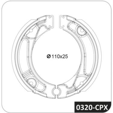 Imagem de Kit sapata de freio Dian / Tras Traxx Sky 50 2013 a 2016 - COBREQ