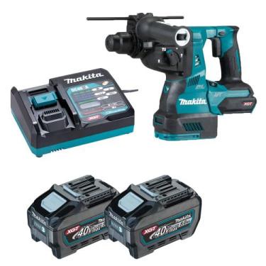 Imagem de Martelete Combinado 28mm 40V XGT HR001 2x 5.0Ah Makita 110v