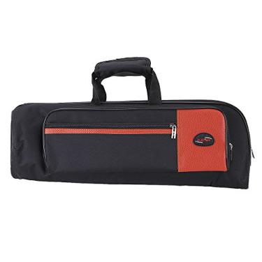 Imagem de Bolsa de Trompete, 600d Oxford Bag Case de 15mm Espessura de Espuma Acolchoada Bolsa de Bumbum Com Bolso Ajustável de Alça para Partitura Preta