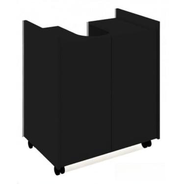 Imagem de Gabinete Armário Coluna de Pia Banheiro Branco(preto)