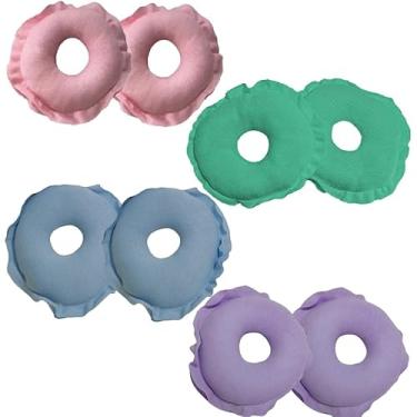 Imagem de Kit 4 Pares Rosquinha Para Amamentação Bebê Protetor De Seios Peito Sortidos